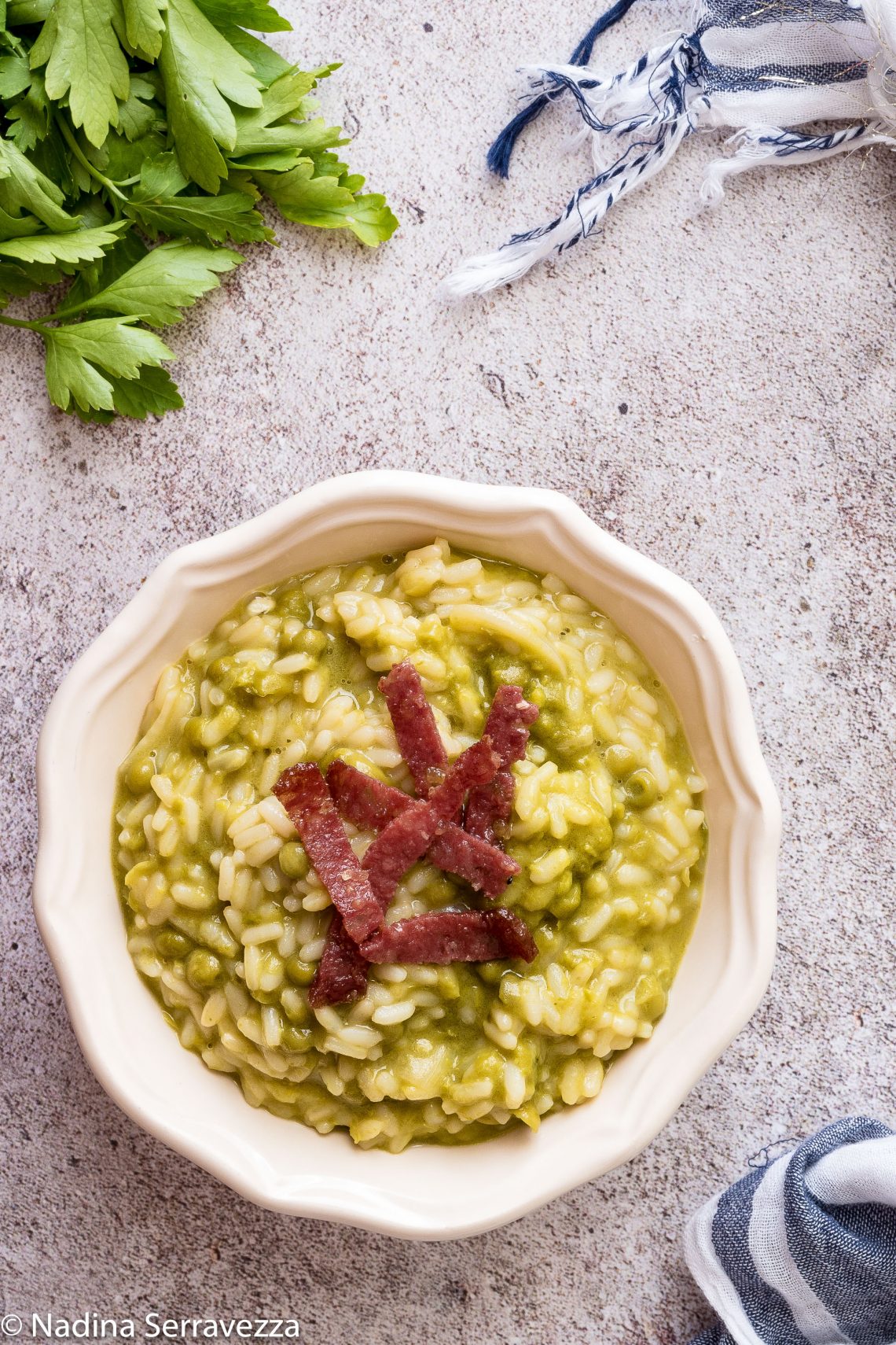 Risotto verde con chorizo